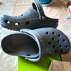 Gray brand new Classic Crocs